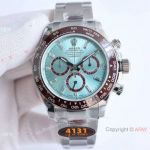 New 2024 / QF V5 Rolex Cosmo Daytona Ice Blue Baguette 40 Watch Super Clone 4131